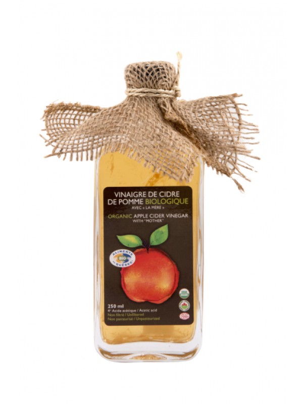 Organic apple cider vinegar "avec la mère&qu...