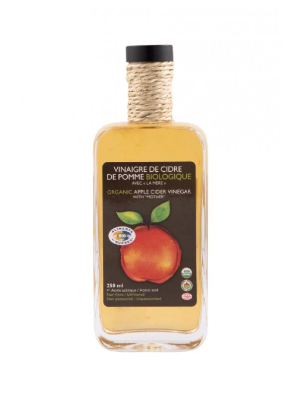 Organic apple cider vinegar "avec la mère"