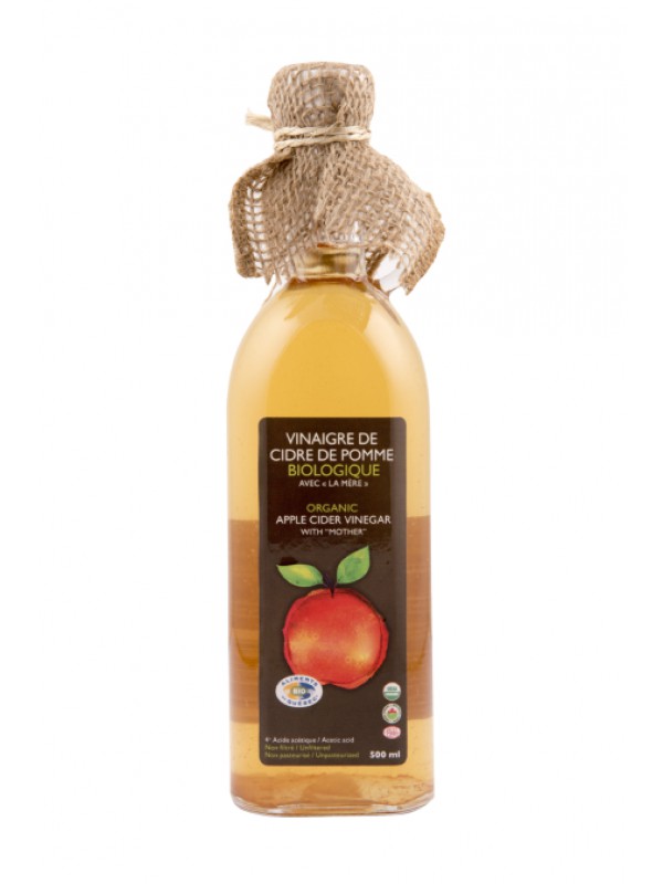Organic apple cider vinegar "avec la mère"